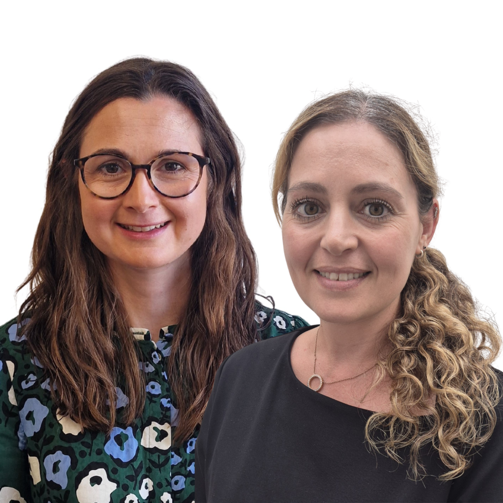 Two ladies featured. Emily Girling on the left and Annemarie Fern on the right. They are in front of a white background.