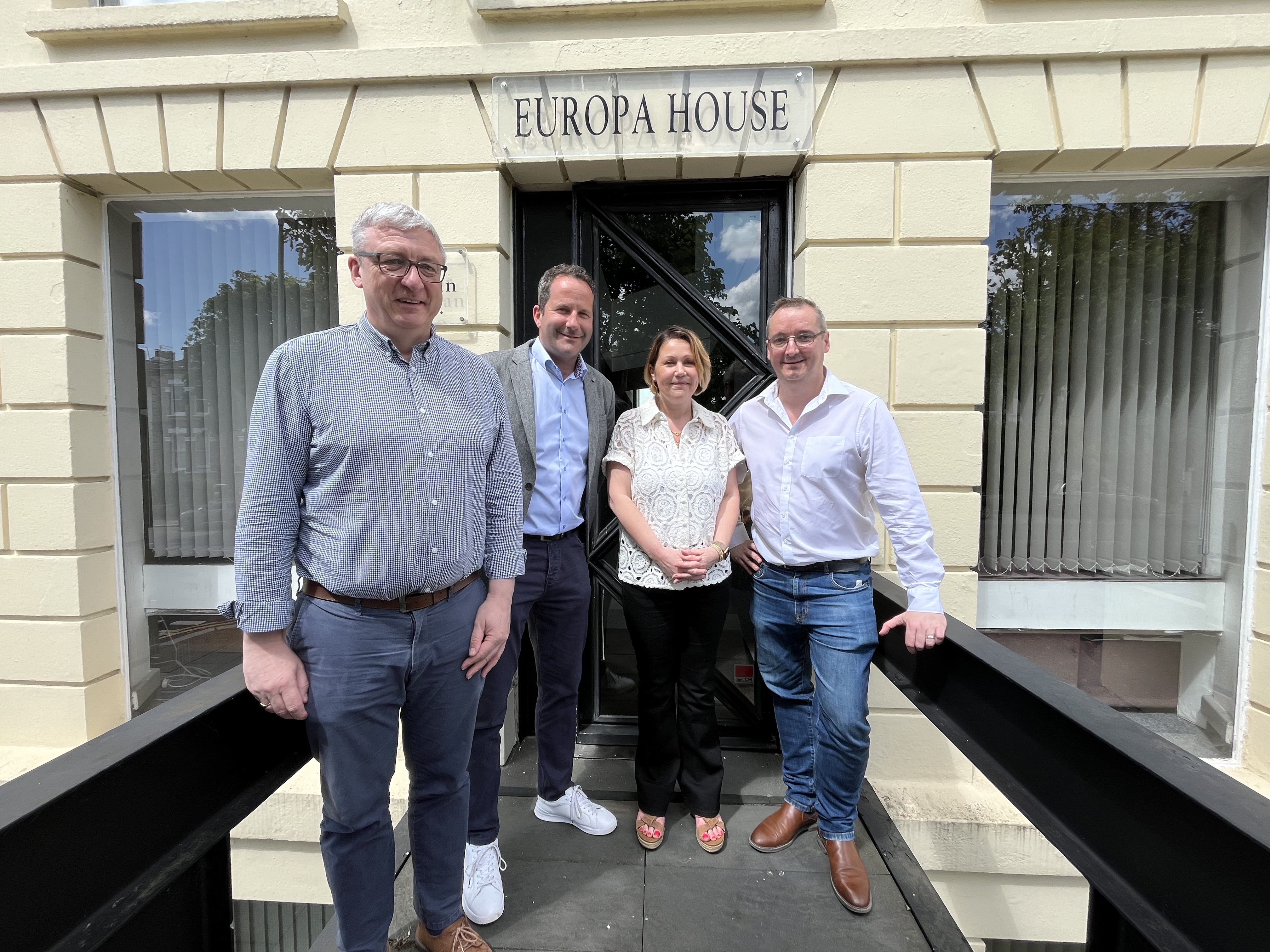 Photo L-R: Mike Herriot, Alan Edwards, Sally Virgo, Mike Virgo